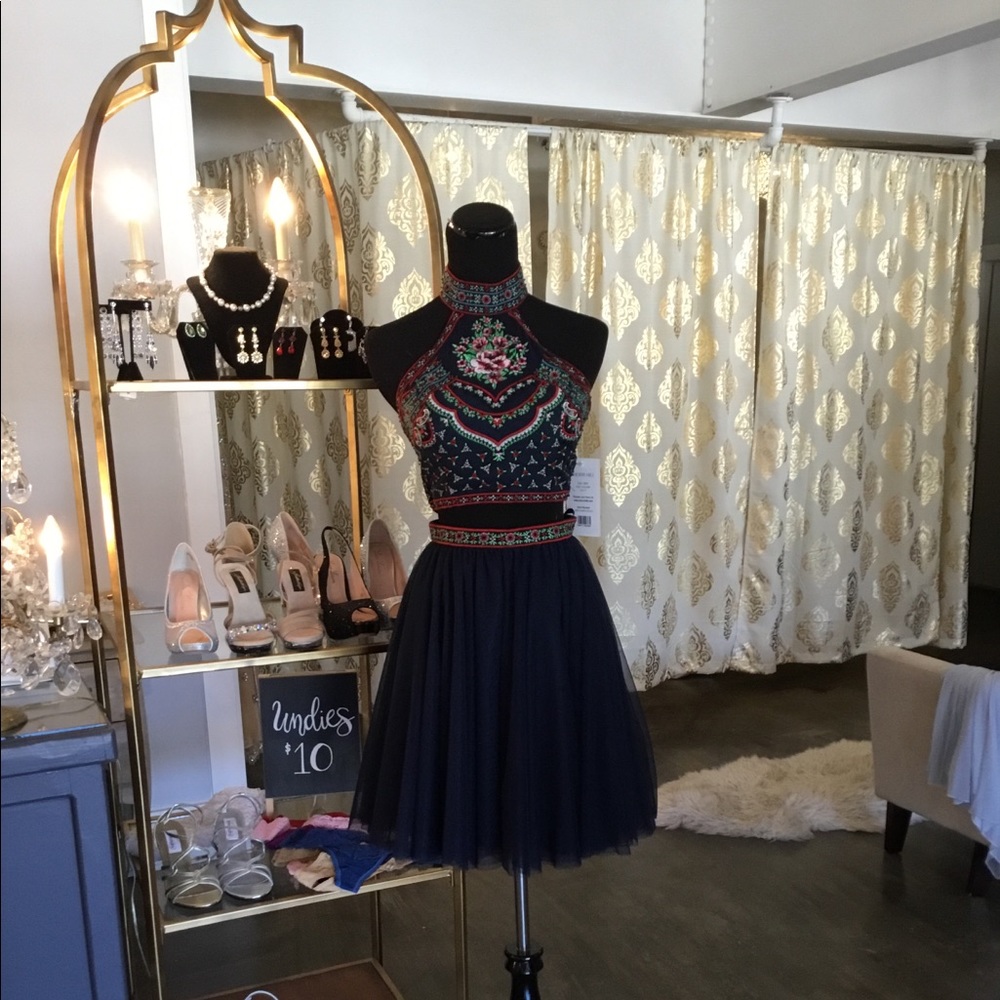 Sherri Hill Two Piece Mini Party Dress
